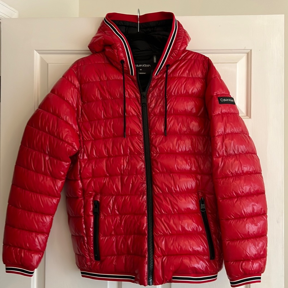 Calvin Klein women’s jacket, size M, red/black